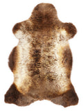 Mehrfarbiges britisches Lammfell, ca. 105 × 60 cm, von oben fotografiert: genau das Fell, das Sie erhalten