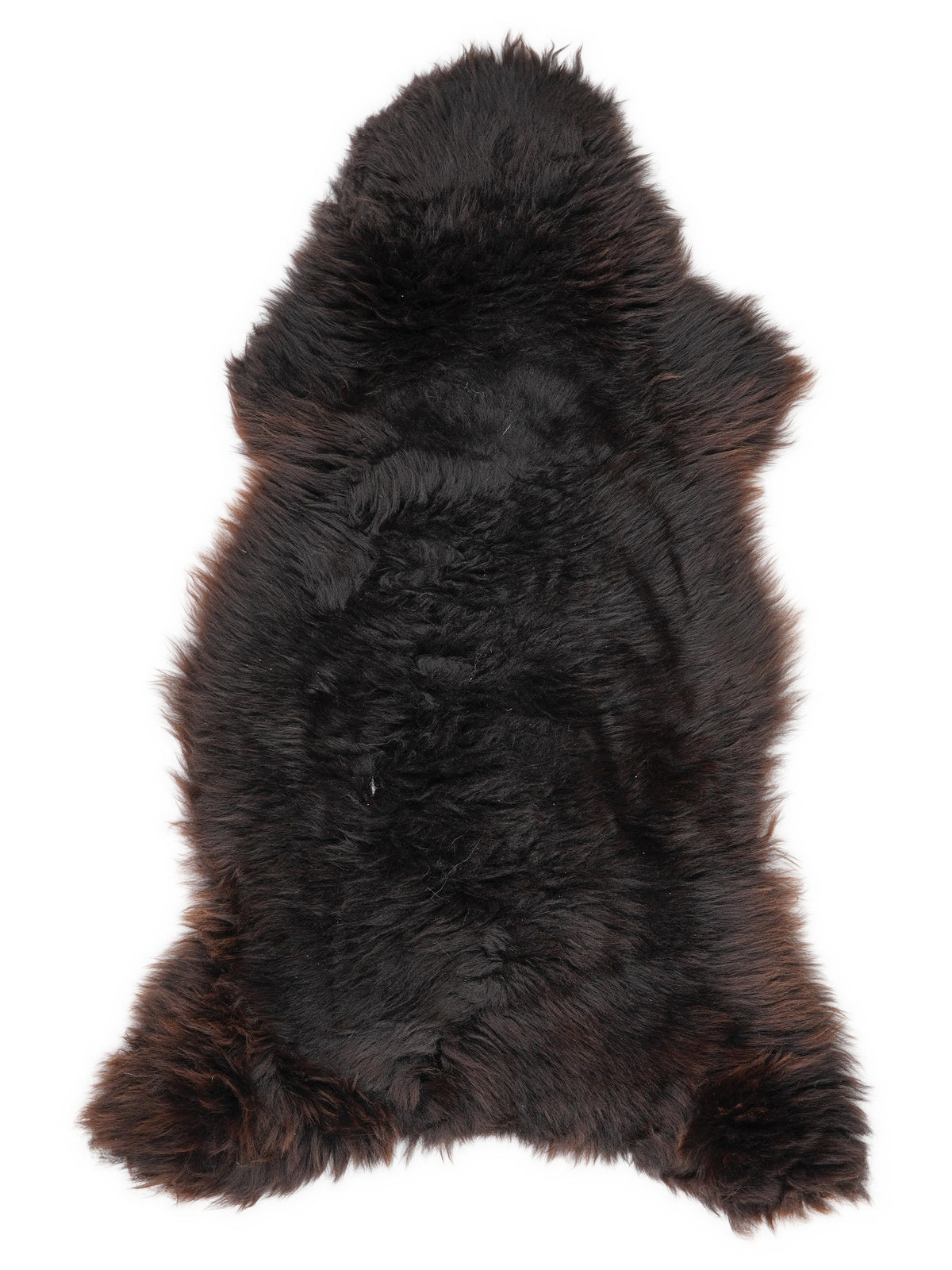 Mehrfarbiges britisches Lammfell, ca. 115 × 55 cm, von oben fotografiert: genau das Fell, das Sie erhalten