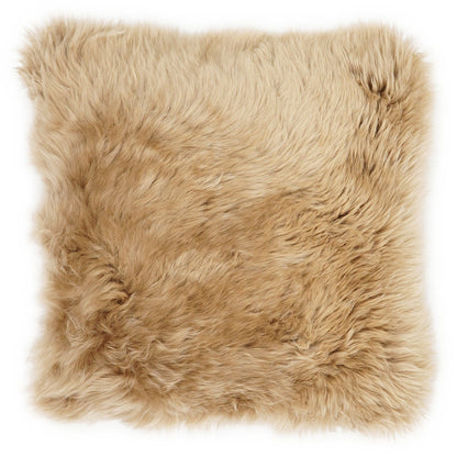 Lammfell-Kissen, Camel