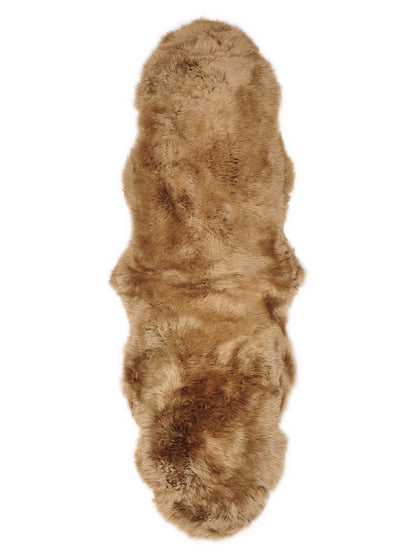 Neuseeländischer Lammfell-Teppich Doppel, Camel