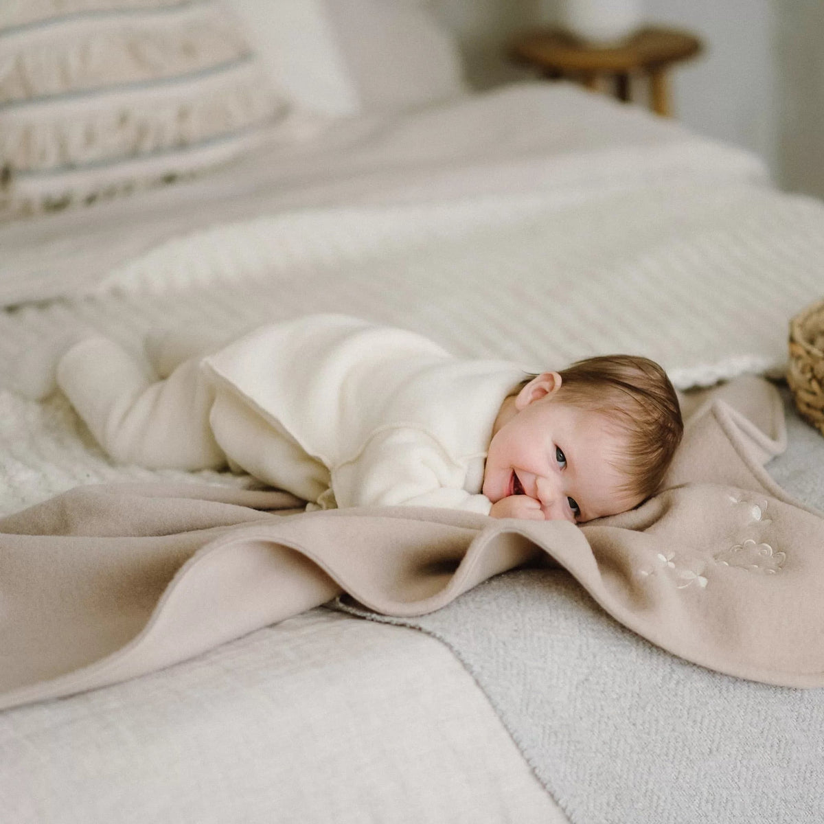 Babydecke aus Merinowolle – Bild 4 von 6