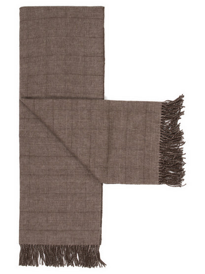 Plaid „Glen“ in Braun, aufgefaltet