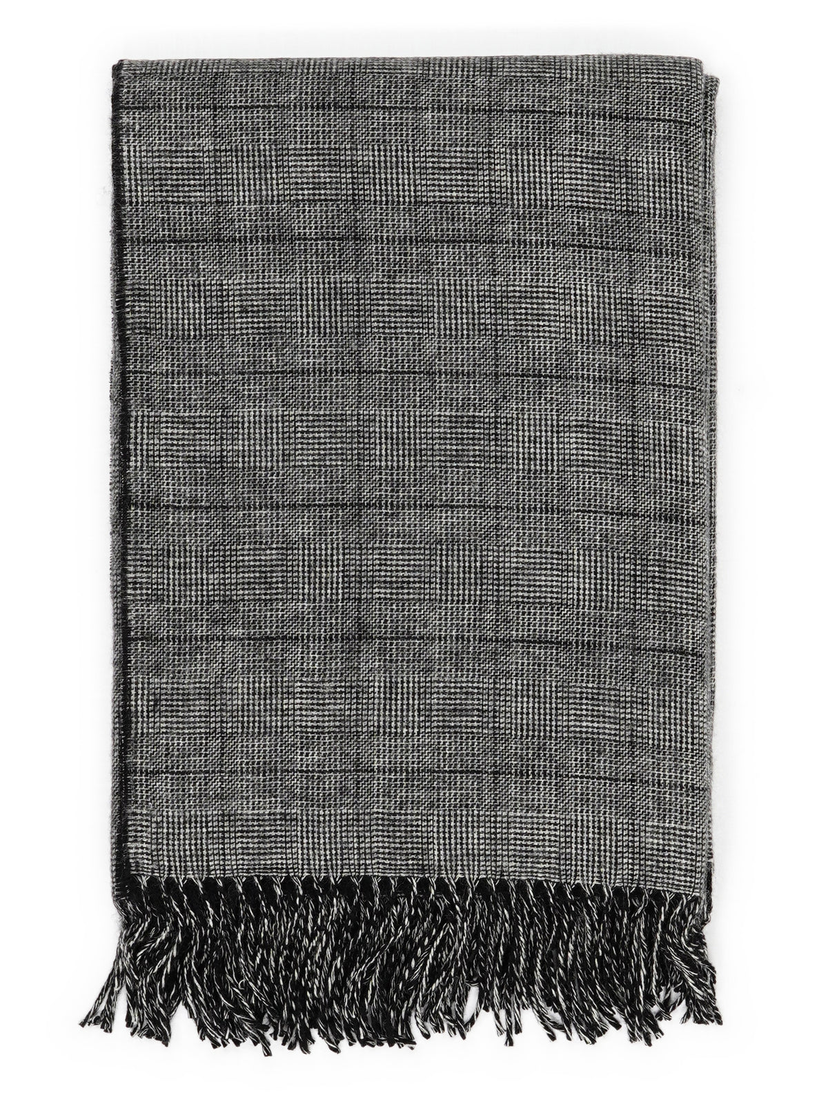 Plaid „Glen“ in Grau, gefaltet