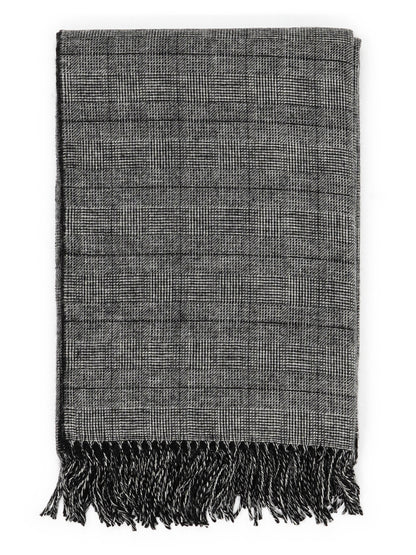 Plaid „Glen“ in Grau, gefaltet